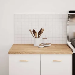 keittiön työtaso massiivipuuta tammi suorakaiteen muotoinen (08997)*FinePRICE