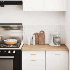 keittiön työtaso massiivipuu tammi suorakaiteen muotoinen (08998)*FinePRICE Best