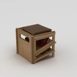 Kenkäteline Jolly, 44x44x42cm, ruskea*Linento Furniture New