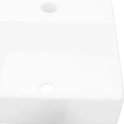 Keraaminen pesuallas hanareiällä neliö Valkoinen*FinePRICE Clearance