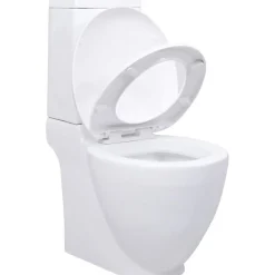 Best Keraaminen WC-istuin pyöreä veden virtaus takaa valkoinen Wc-Istuimet, Viemäröinti Taakse (P-Lukko)