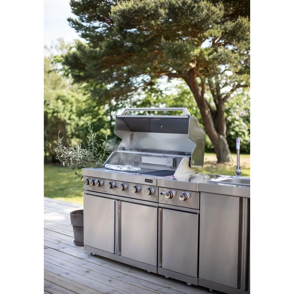 Discount Kesäkeittiön kahden sivupolttimen moduuli Stainless Collection Kaasugrillit