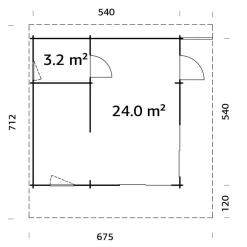 Kesämökki Cecilia 27,7 m2*Palmako Online