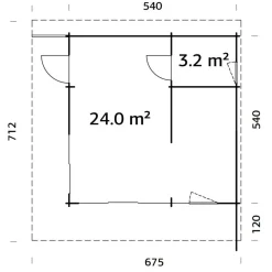 Kesämökki Cecilia 27,7 m2*Palmako Online