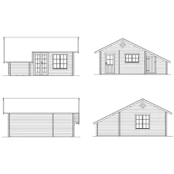 Kesämökki Esbjerg 3 23,5 + 3,4 m² sis.parven*Skan Holz