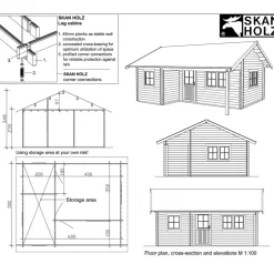 Kesämökki St. Moritz 1, 24 + 6m²*Skan Holz Outlet