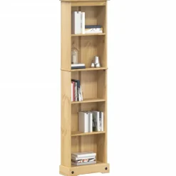 Best Kirjahylly Corona 46x20x170 cm täysi mänty (02779) Hyllyt|Kirjahyllyt