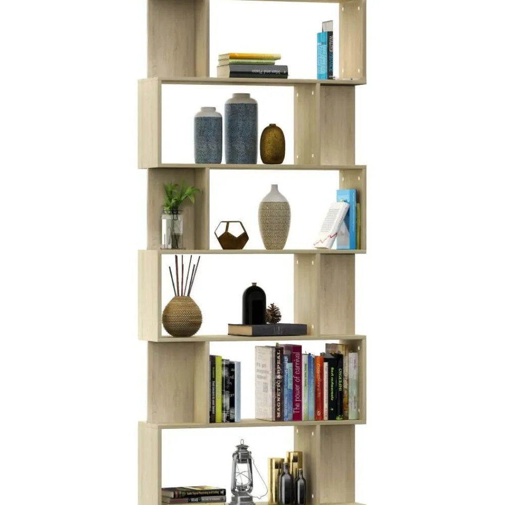Clearance Kirjahylly/tilanjakaja sonoma tammi 80x24x192 cm lastulevy Hyllyt|Kirjahyllyt