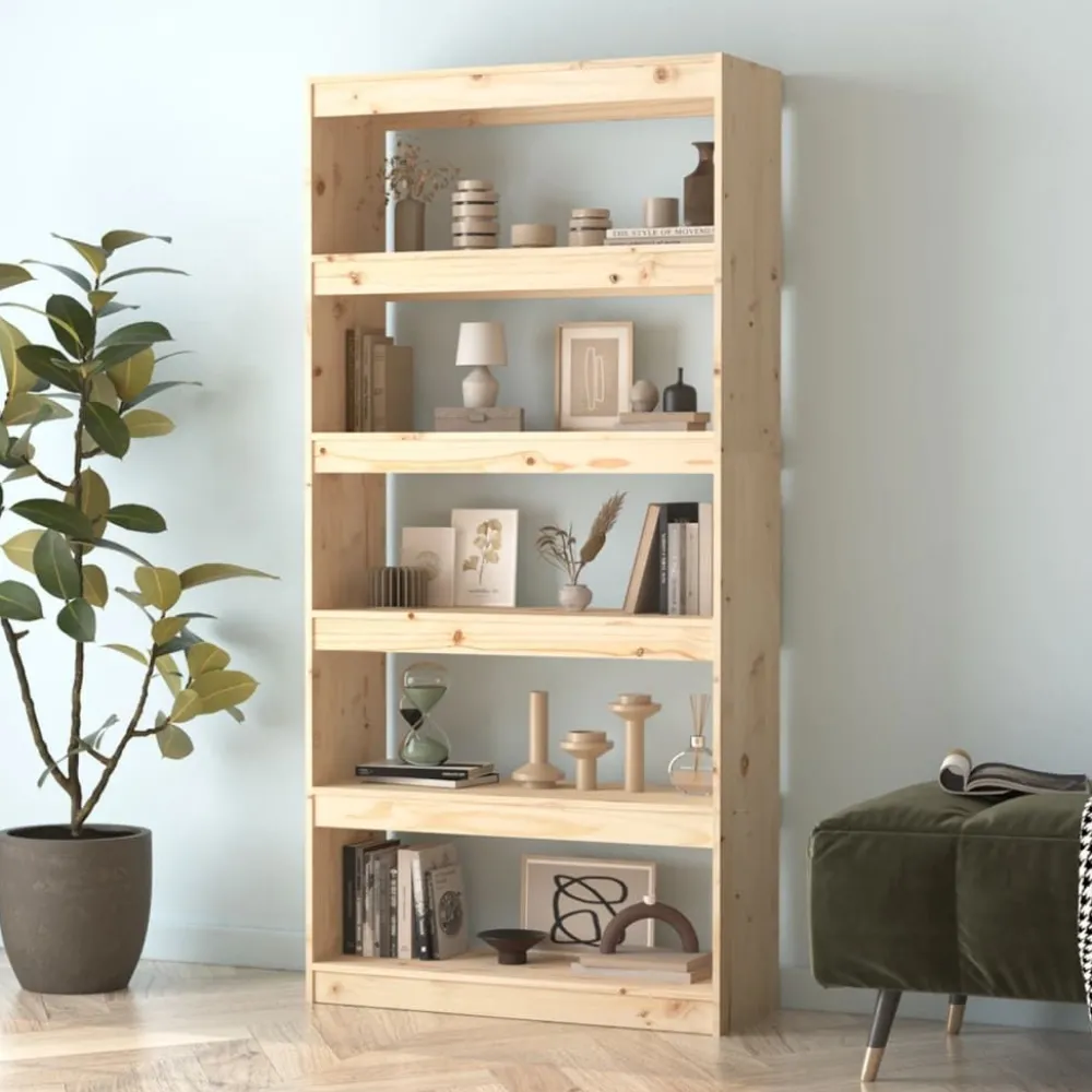 Kirjahylly/tilanjakaja 80x30x71,5-199,5cm, mänty, erikokoja ja värejä*FinePRICE Hot