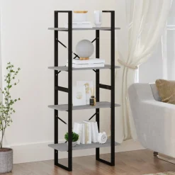 Kirjahylly 60x30x70-140cm, eri kokoja/materiaaleja ja värejä*FinePRICE Outlet