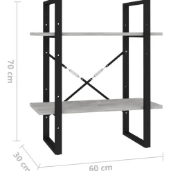 Kirjahylly 60x30x70-140cm, eri kokoja/materiaaleja ja värejä*FinePRICE Outlet