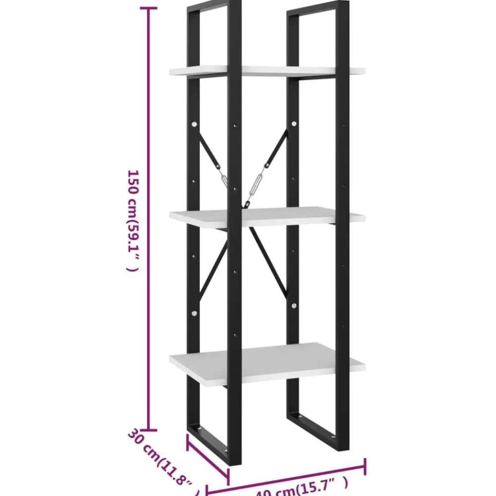 New Kirjahylly 40x30x105-210cm, eri materiaaleja/kokoja ja värejä Kirjahyllyt