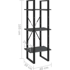 New Kirjahylly 40x30x105-210cm, eri materiaaleja/kokoja ja värejä Kirjahyllyt