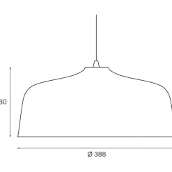 Best Kirkasvalolamppu/riippuvalaisin Candeo Ø 388x180 mm musta Kirkasvalolamput