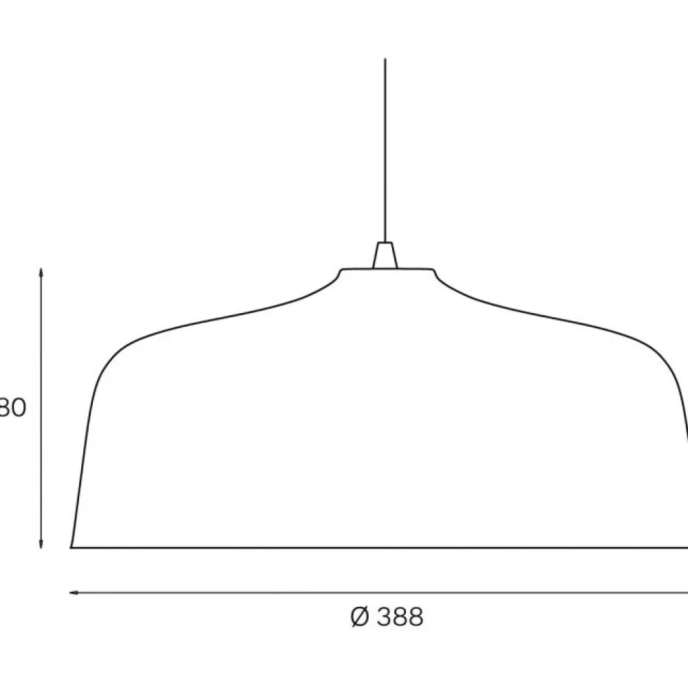 Best Kirkasvalolamppu/riippuvalaisin Candeo Ø 388x180 mm musta Kirkasvalolamput