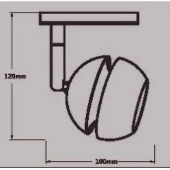 Kiskovalaisin Comet GB66-adapterilla Ø12cm 50W valkoinen*FocusLight Discount