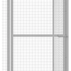 Kissahäkki 1,5x1,5x1,5 m galvanoitu teräs*FinePRICE Outlet