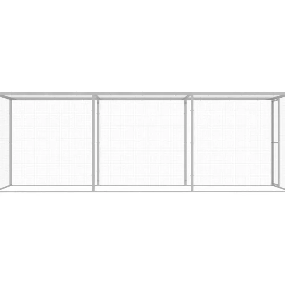 Kissahäkki 4,5x1,5x1,5 m galvanoitu teräs*FinePRICE Online