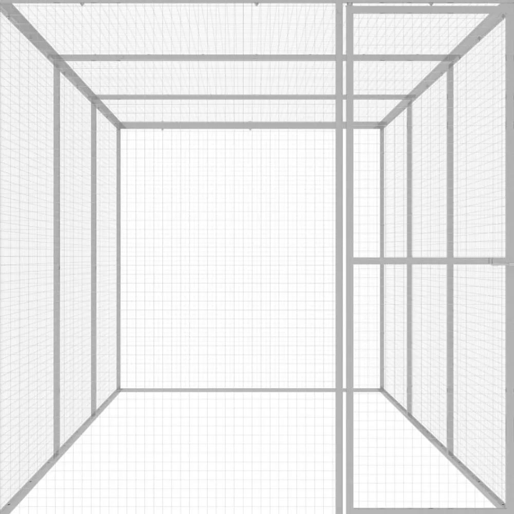 Kissahäkki 4,5x1,5x1,5 m galvanoitu teräs*FinePRICE Online