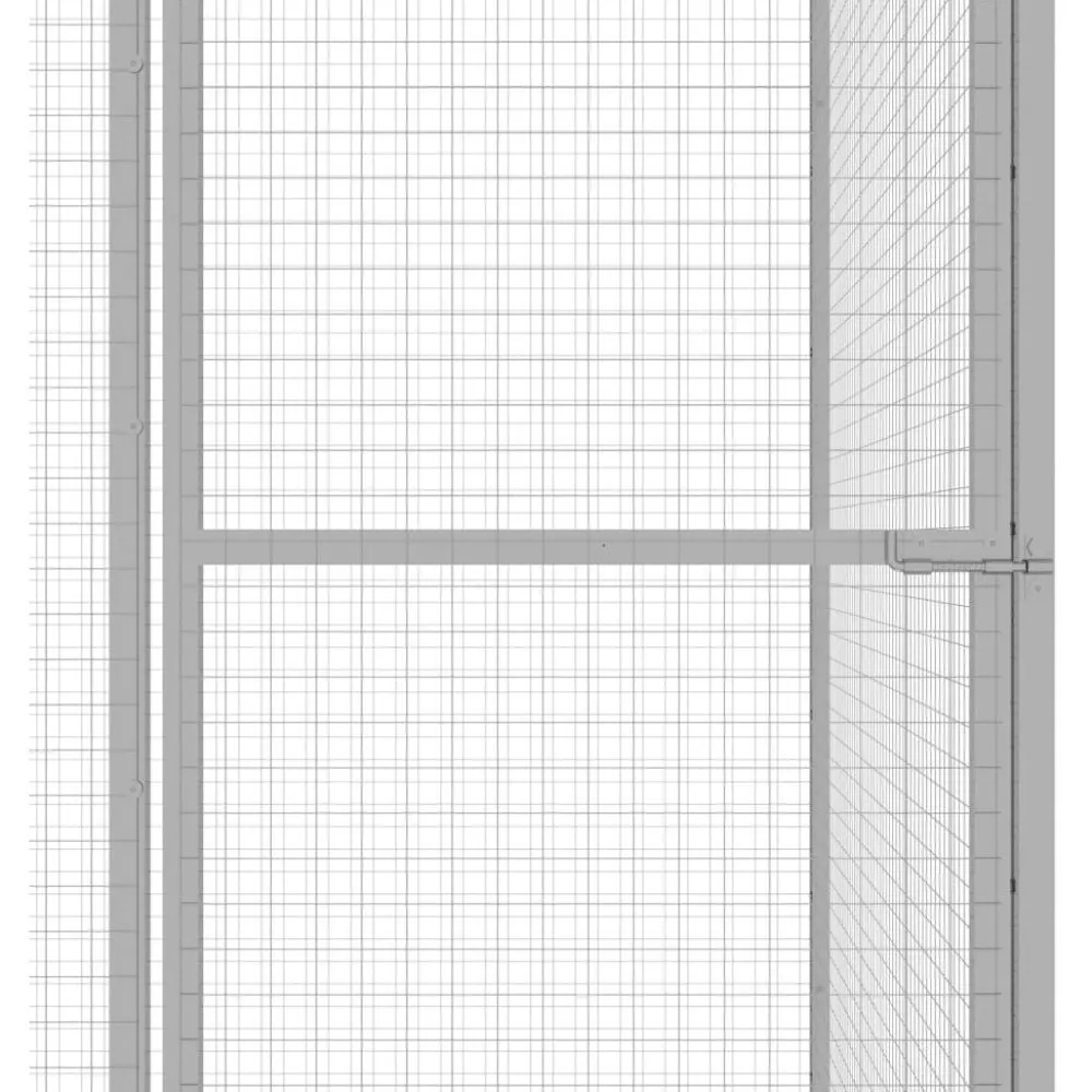 Kissahäkki 4,5x1,5x1,5 m galvanoitu teräs*FinePRICE Online