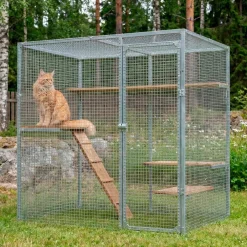 Online Kissan ulkohäkki , 2,5x1,5x1,95m Lemmikkitarvikkeet