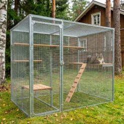 Online Kissan ulkohäkki , 2,5x1,5x1,95m Lemmikkitarvikkeet