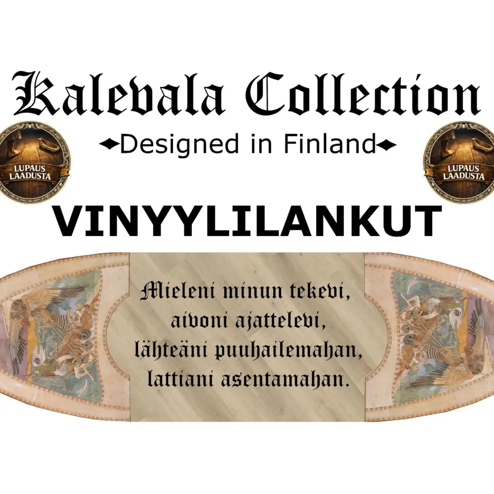 Kivikomposiittivinyylilaatta Iku-Turson kuukivi, integroitu askeläänieriste*DomusFlooring Sale