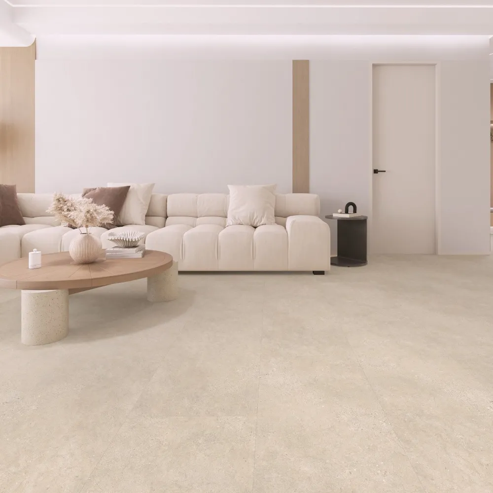 Kivikomposiittivinyylilaatta Lyylikin luoto, integroitu askeläänieriste*DomusFlooring Online