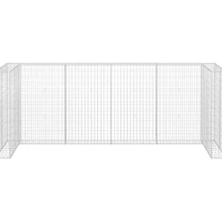 Online Kivikoriseinä roska-astioille galvanoitu teräs 320x100x120cm Roskakatokset