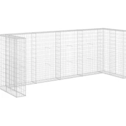 Online Kivikoriseinä roska-astioille galvanoitu teräs 320x100x120cm Roskakatokset