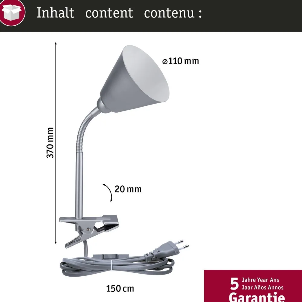 Sale Klipsivalaisin Vitis, E14, eri värejä Nipistinvalaisimet
