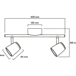 Outlet Kohdevalaisin Scandic Spot S, 2xGU10 Kohdevalaisimet