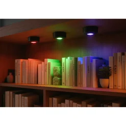 Discount Kohdevalaisin RGB LED ladattava, 3 kpl, musta Keittiövalaisimet