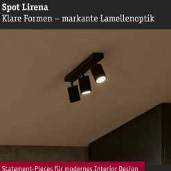 Kohdevalaisin Lirena 3-osainen GU10 max. 3x10W metalli, mattamusta*Paulmann Outlet