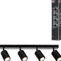 Kohdevalaisin Lirena 4-osainen GU10 max. 4x10W metalli, mattamusta*Paulmann New