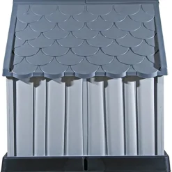 Koirankoppi 92x87x91 cm muovi harmaa*FinePRICE Clearance