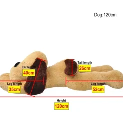 Koira pehmolelu Ruskea 120 cm*FinePRICE Outlet