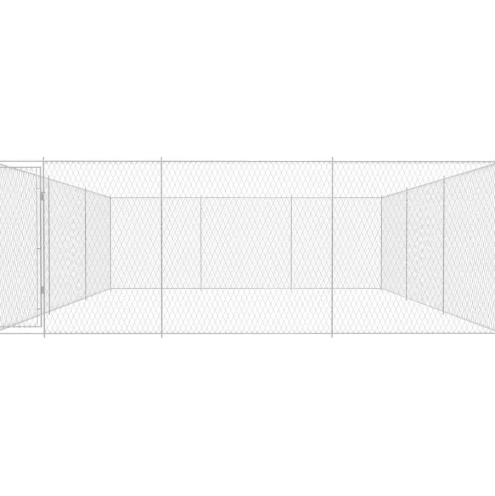 Koiratarha, galvanoitu teräs, 570x570x185cm*FinePRICE Outlet