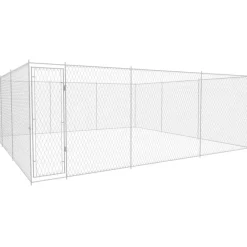 Koiratarha, galvanoitu teräs, 570x570x185cm*FinePRICE Outlet