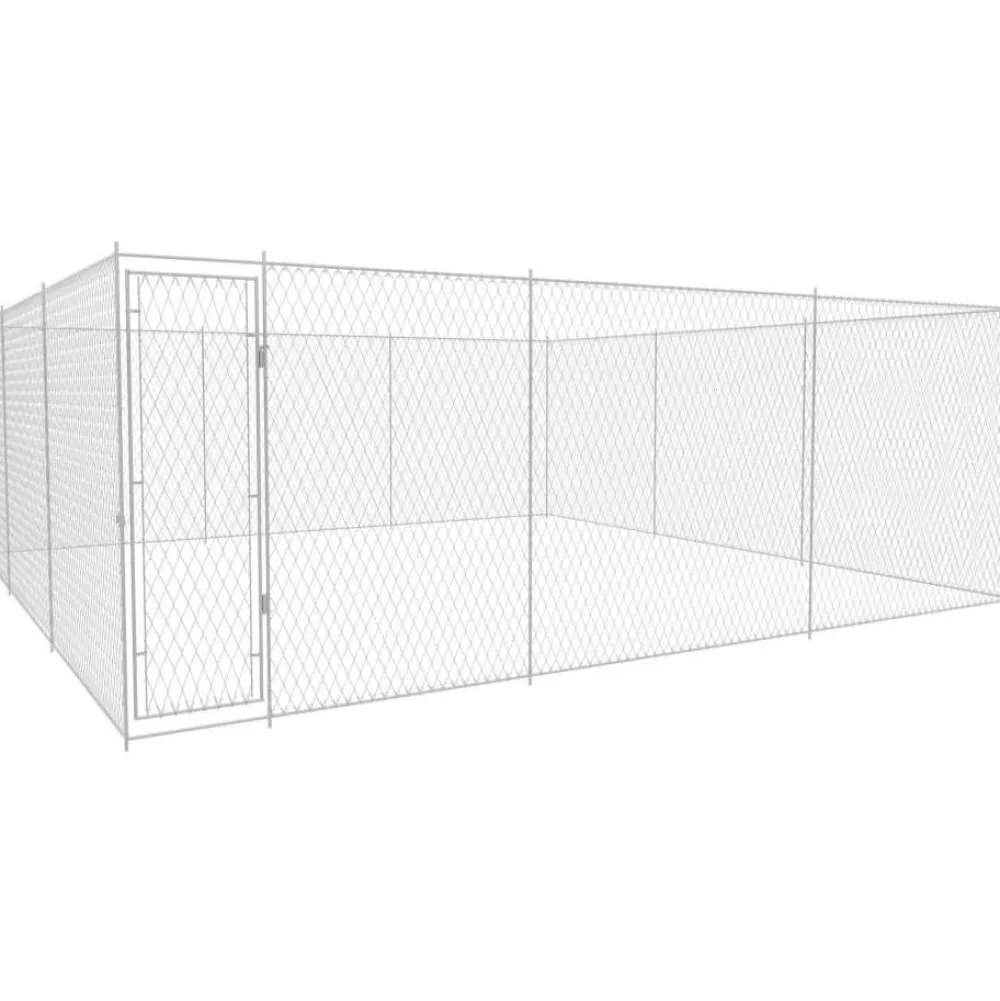 Koiratarha, galvanoitu teräs, 570x570x185cm*FinePRICE Outlet