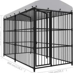 Koiratarha katoksella, 300x150x210cm*FinePRICE