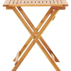Clearance Kokoontaitettava puutarhapöytä 70x70x75 cm akaasiapuu Puutarhapöydät