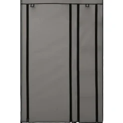 Kokoontaitettava vaatekaappi harmaa 110cm kangas*FinePRICE Discount
