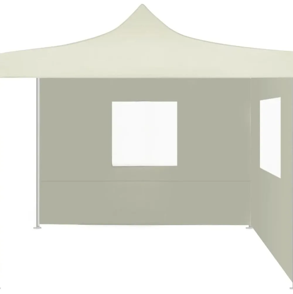 Kokoontaittuva juhlateltta 2 sivuseinää 2x2 m teräs kerma*FinePRICE Sale