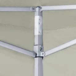 Kokoontaittuva juhlateltta 2 sivuseinää 2x2 m teräs kerma*FinePRICE Sale