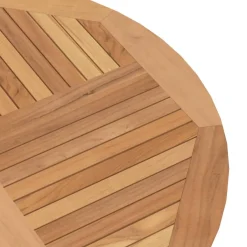 Discount Kokoontaittuva puutarhapöytä Ø 120x75 cm, tiikki Puutarhapöydät|Puiset Puutarhakalusteet