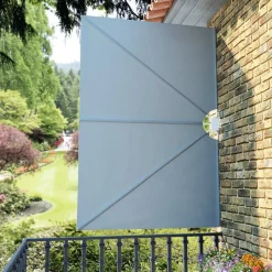 Kokoontaittuva terassin sivumarkiisi harmaa 240x160 cm*FinePRICE New
