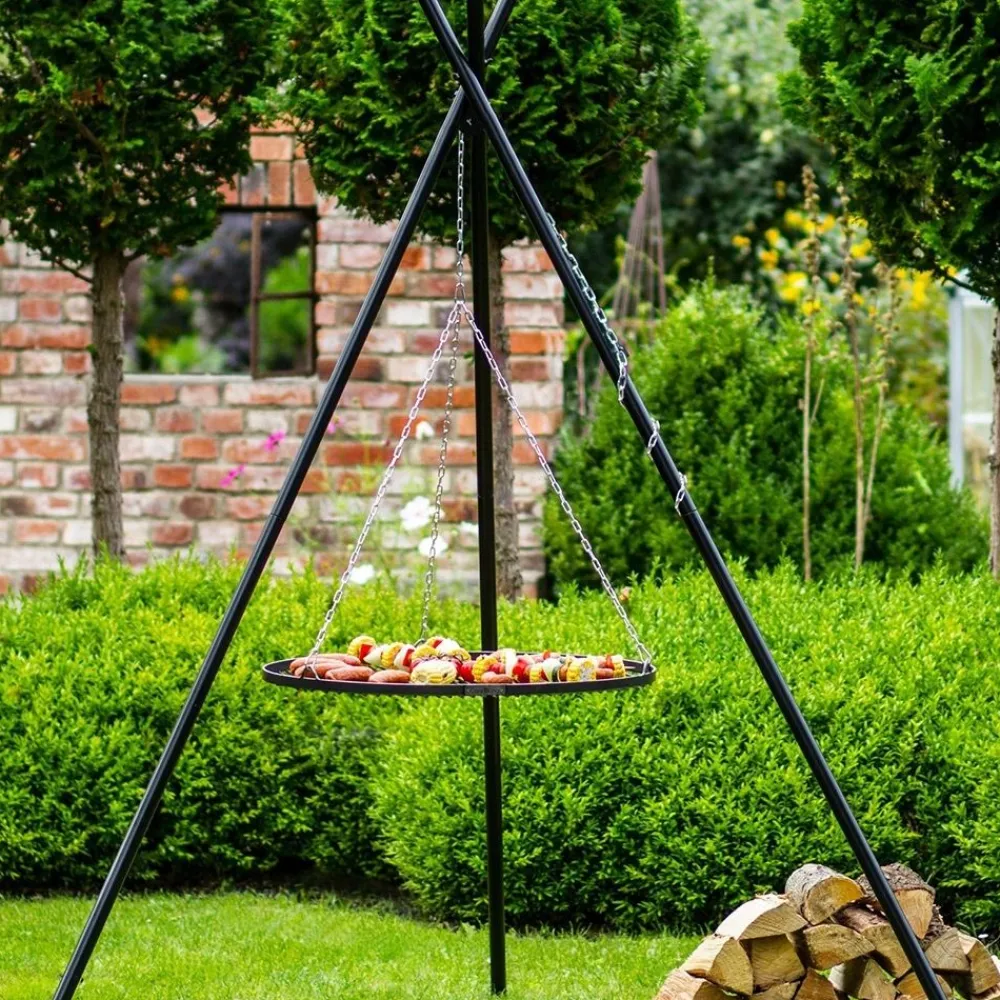 Kolmijalkagrilli CookKing, Ø60cm, korkeus 210 cm, raakateräs*Gop Hot
