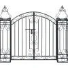 Koristeellinen puutarhaportti takorauta 122x20,5x100 cm*FinePRICE New