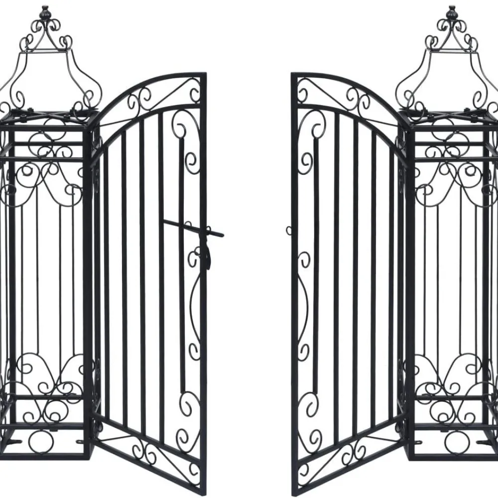 Koristeellinen puutarhaportti takorauta 122x20,5x100 cm*FinePRICE New